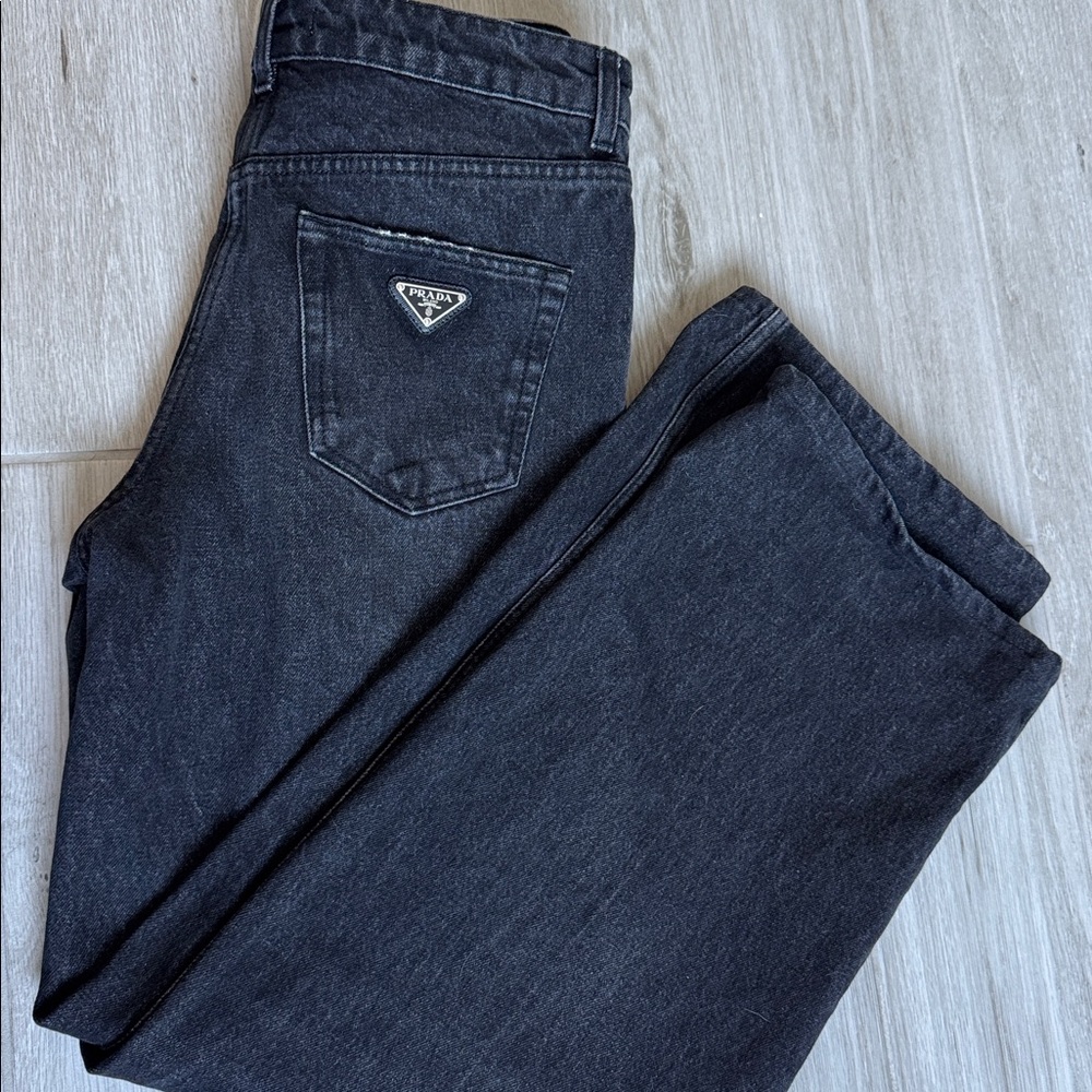 Prada Black Wide-Leg Jeans
